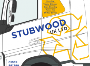 cartoon drawing of a Stubwood UK lorry